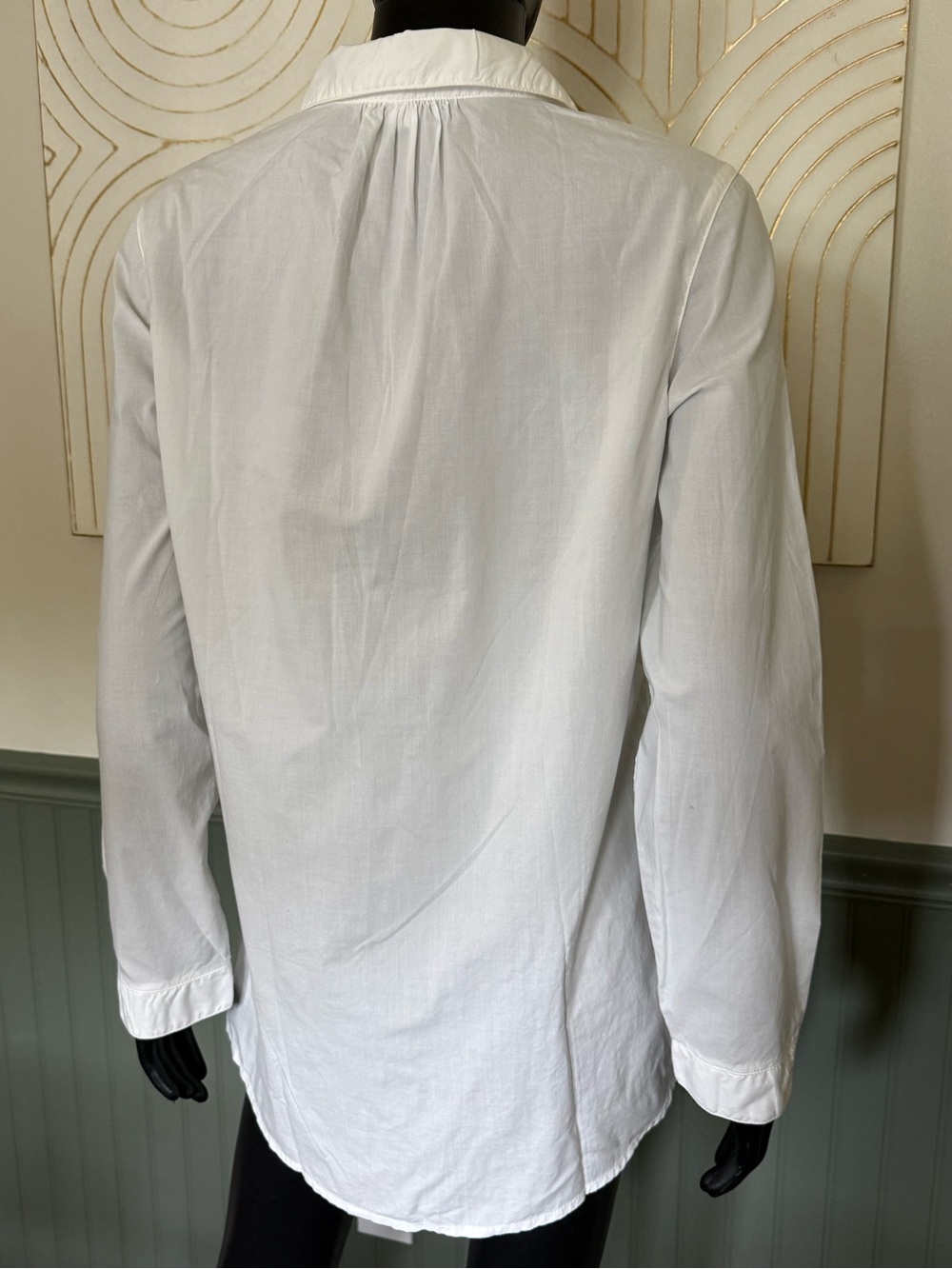 Garnet Hill Organic Pima Cotton Tunic
Blouse Small White Long Sleeve Popover - Picture 9 of 10